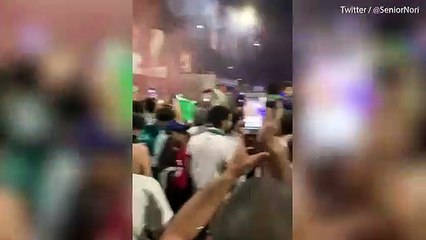 Jubilant Algeria fans party on the streets of Finsbury Park