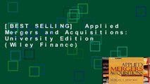 [BEST SELLING]  Applied Mergers and Acquisitions: University Edition (Wiley Finance)