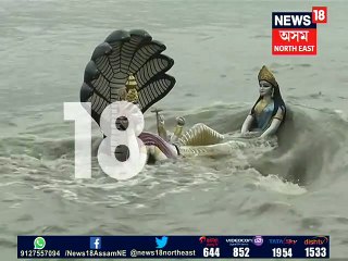 VIDEO: বান বিভীষিকা, বুৰ গ’ল বিষ্ণু আৰু লক্ষ্মীৰ মূৰ্তি