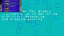 Any Format For Kindle  Introduction to Splinting: A Critical-Reasoning and Problem-Solving