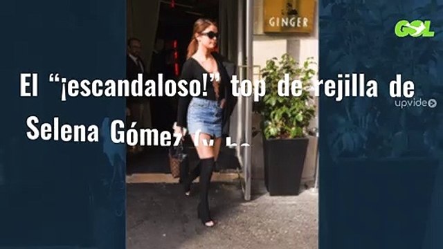 El “¡escandaloso!” top de rejilla de Selena Gómez (y hay una sopresa más en la foto)