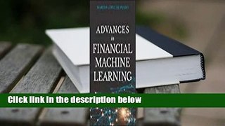 About For Books  Advances in Financial Machine Learning  For Kindle
