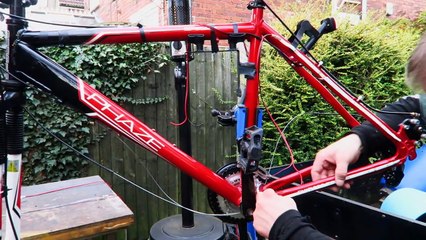 Homemade Tron inspired LED super bright bicycle lights