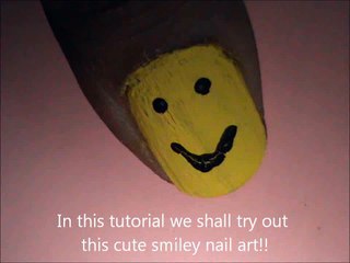 Cute Smiley _ Easy Nail Design For Beginners