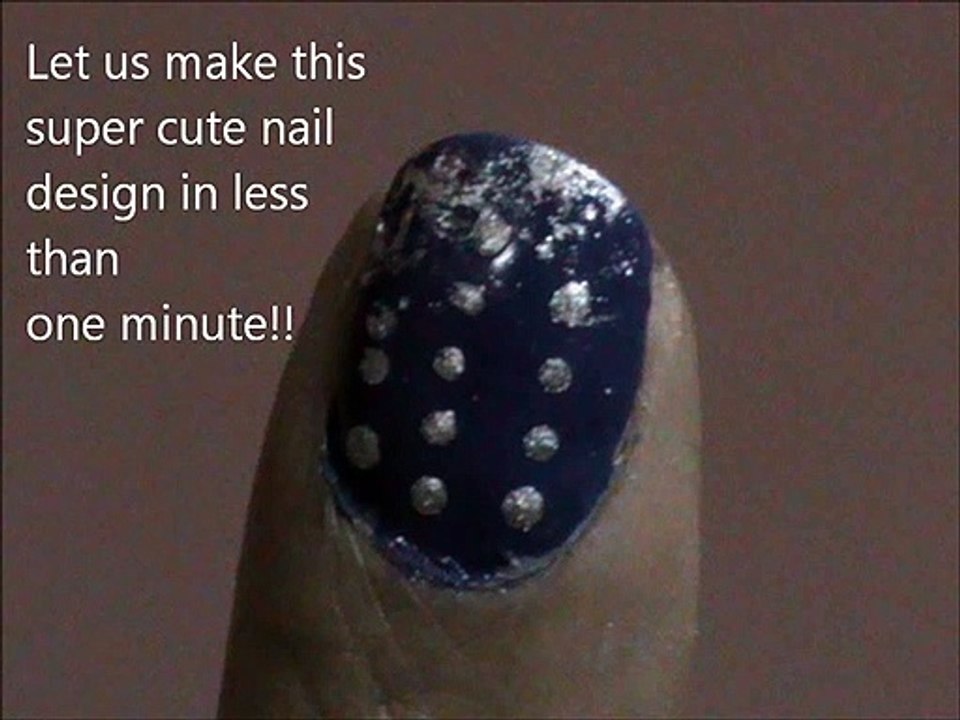 Silver Polka Dots Nail Designs