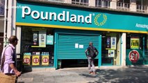 Poundland customers crawl into UK shop after shutter jams