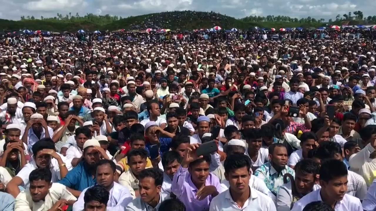 مئتا ألف من الروهينغا يحيون ذكرى مرور سنتين على نزوحهم إلى بنغلادش
