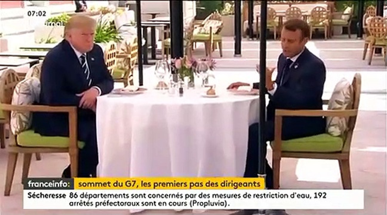 Spéciale G7 à Biarritz : Le déjeuner d'hier entre Donald Trump et Emmanuel Macron à l’Hôtel du Palais était-il vraiment "improvisé" ?