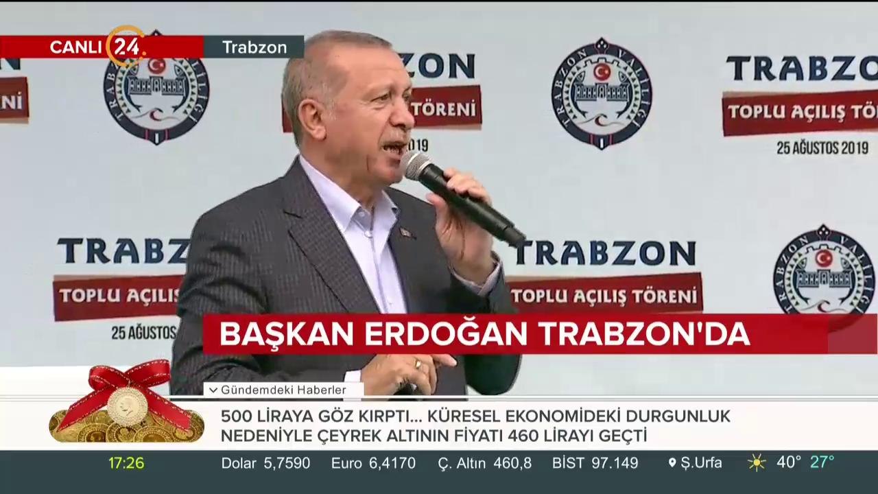 Cumhurbaşkanı Erdoğan konuşma yapıyor