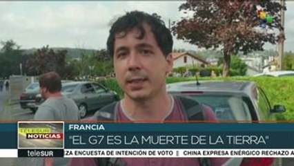 Opositores al G7 protestan contra la cumbre de Biarritz