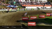 Geerts vs Walsh   Geerts falls - MX2 Race 2 - MXGP of Sweden 2019