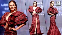 Malaika Arora Walks The Ramp At Lakme Fashion Week 2019
