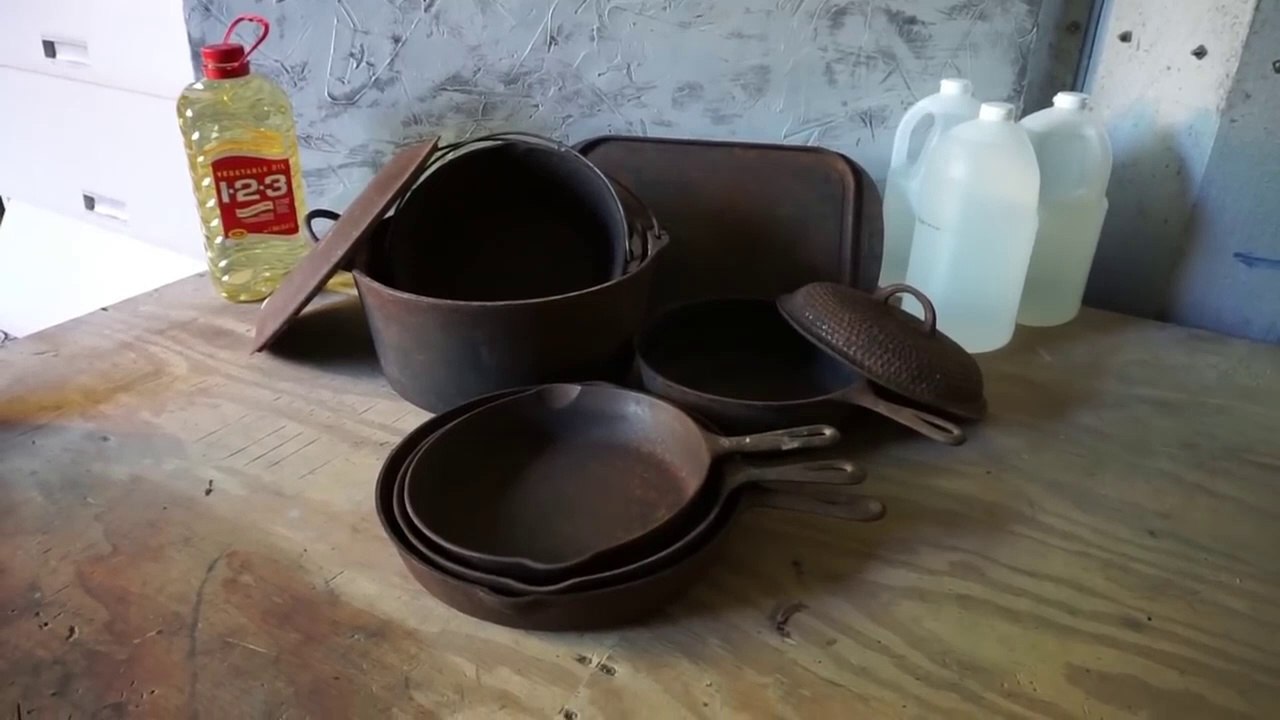 Restoring and Seasoning Antique Cast Iron Cookware (badly pitted)