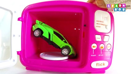 Video herunterladen: Learn Colors colorful candies, toy microwave, washing machine and blender-colored balls and car