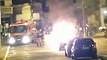 Carro pega fogo no centro da cidade de Cajazeiras 1