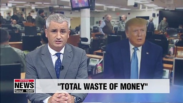 Trump calls S. Korea-U.S. joint military drills total waste of money