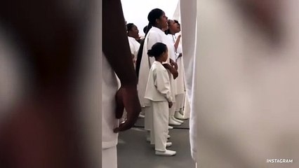 Khloé Kardashian Snags The Cutest Video Of North West Yawning During Sunday Service