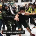 Police, protesters clash inside mall in latest Hong Kong anti-extradition march