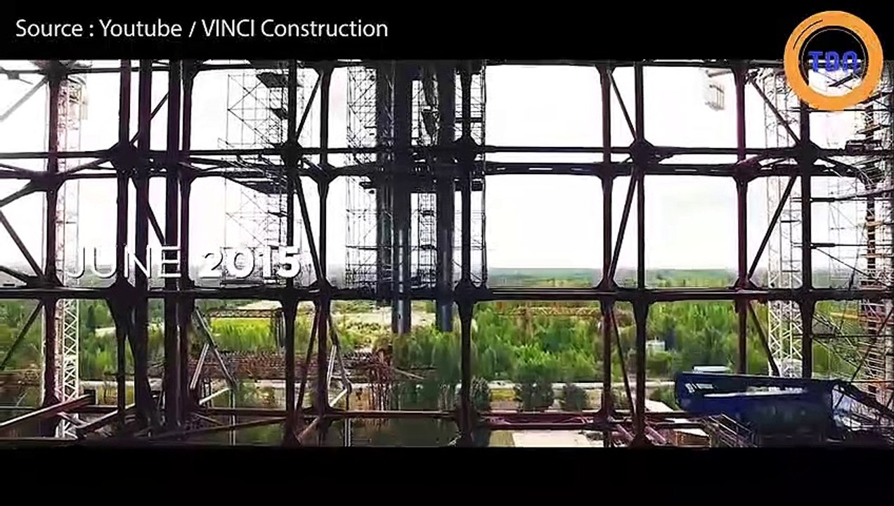 L’immense sarcophage pour démanteler le réacteur de  Tchernobyl est enfin terminé !