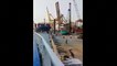 Container ship crashes into gantry crane in Indonesia