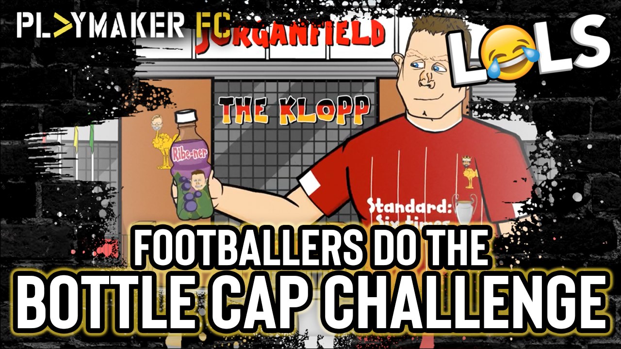 LOLs | Footballers do the bottle cap challenge [Parody]
