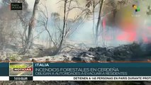 Evacuan a cientos en Cerdeña  por incendios forestales