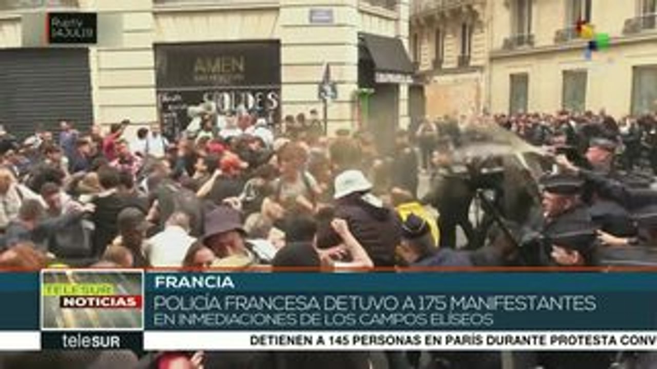 Policía francesa reprime a Chalecos Amarillos y arresta a 175 personas