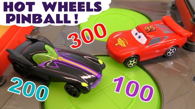 Hot Wheels Pinball with Disney Pixar Cars 3 Lightning McQueen vs Transformers Bumblebee & Marvel Avengers 4 Endgame Thanos Full Episode English