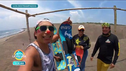 Los Destrampados se fueron a practicar un poco de sandboard. | Venga La Alegría