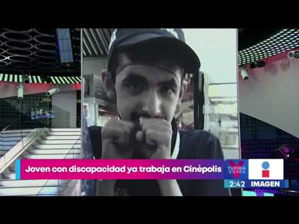 Joven con discapacidad que se volvió viral ¡ya trabaja en Cinépolis! | Noticias con Yuriria