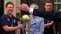 Theresa May welcomes England cricket heroes to Downing St