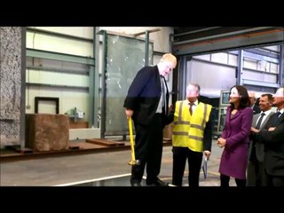 Boris takes hammer to bomb proof glass