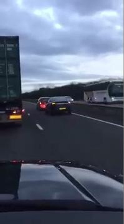 Idiotic driving on A1
