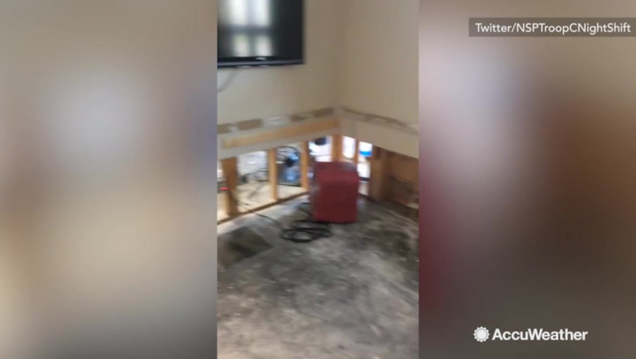 Flooding damages State Patrol Office