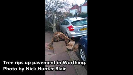 Sussex battered by storm Katie