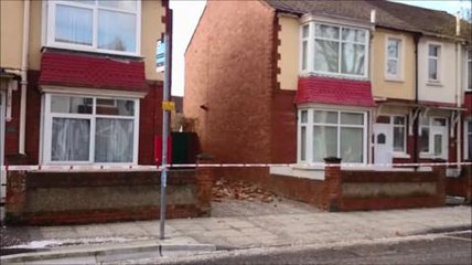 Storm Katie brings down wall