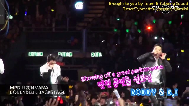 iKON MAMA 2014 - Hanbin and Bobby Backstage ENG SUB