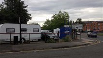 Travellers set up camp on Chesterfield car park
