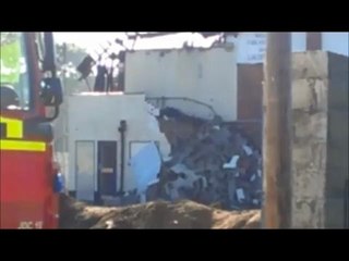 Aftermath of football ground fire