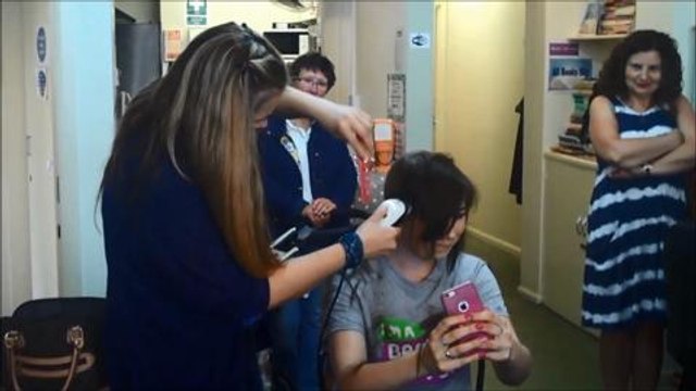 Ashleigh Braves the Shave