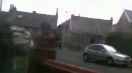 Tipper truck dumps rubbish