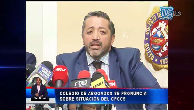 Colegio de abogados de Quito se pronuncia sobre situación del CPCCS