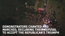 Thousands protest Trump victory