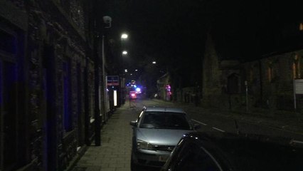 Police activity after a car overturns in Walkley