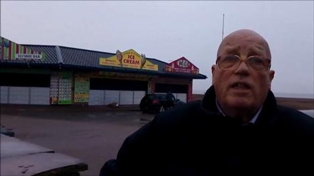 Skegness flood warden checks flood gates