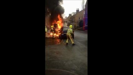 Blaze rips through van in Halifax