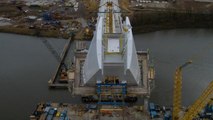 Video: stunning drone footage shows New Wear Crossing pylon lift