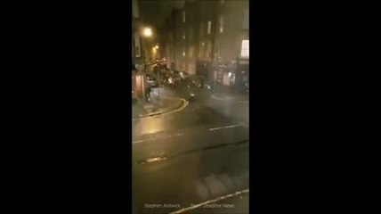 Hearts/Hibs casuals in mass brawl