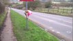 Floral tributes at fatal collision site
