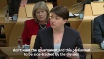 Nicola Sturgeon clashes with Ruth Davidson over a second independence referendum